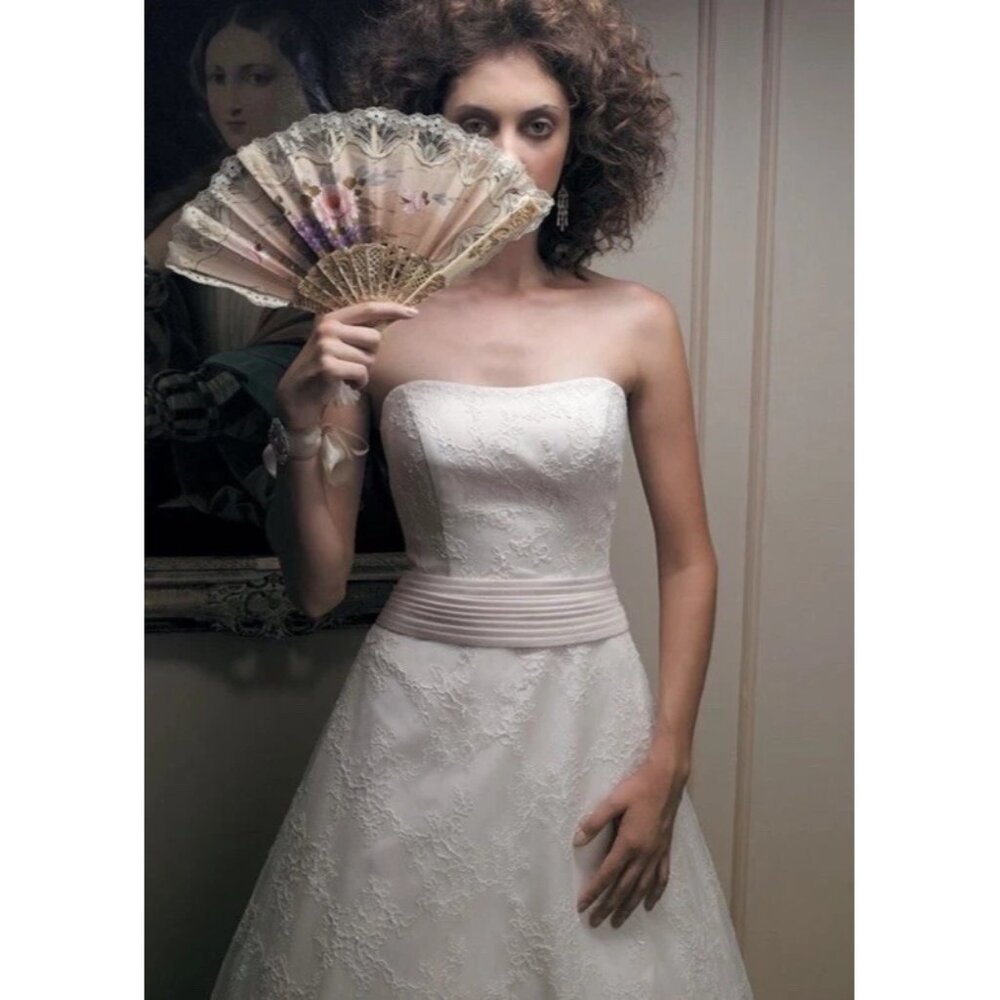 Casablanca Bridal Wedding Dress Whimsical Wonder IVORY Gown C1772 WOMEN 8 NEW - Picture 3 of 13